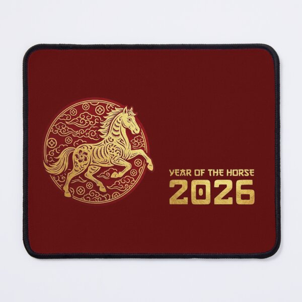 Item preview, Year of the Horse 2026 - Chinese New Year Gold Calligraphy designed and sold by RealVibeVault.