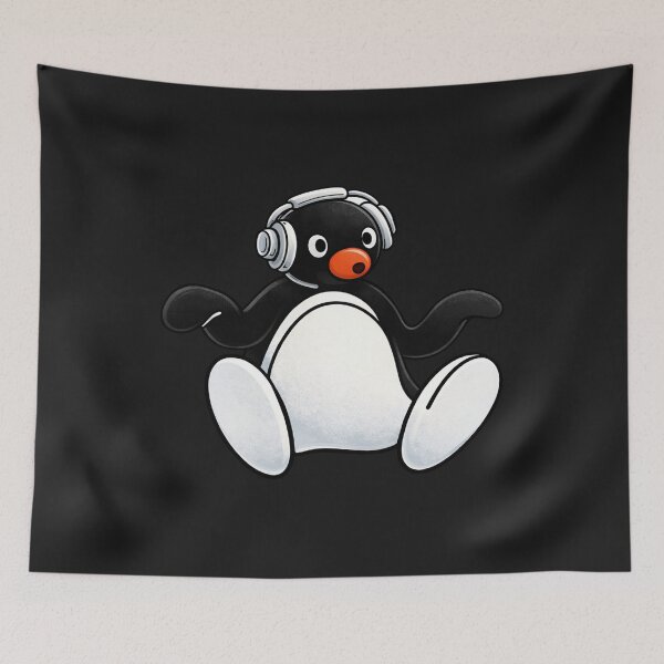 Item preview, pingu listening to music classic designed and sold by fikriyansa.