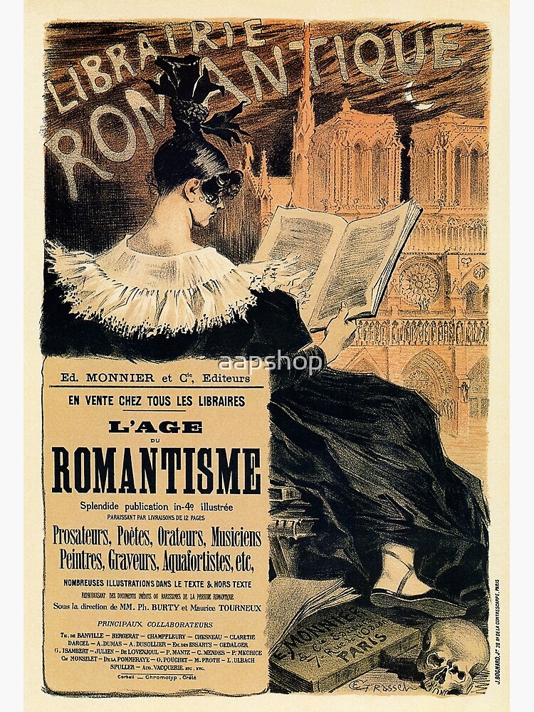 The age of romantism (goth style) French vintage ad