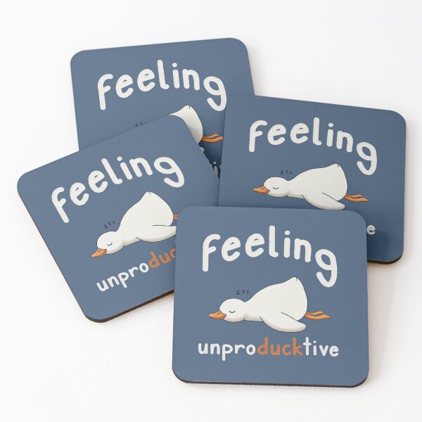 Item preview, Feeling Unproductive Sleeping Duck Pun designed and sold by MyStyleHub.