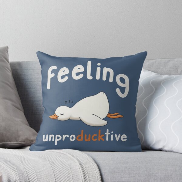 Item preview, Feeling Unproductive Sleeping Duck Pun designed and sold by MyStyleHub.