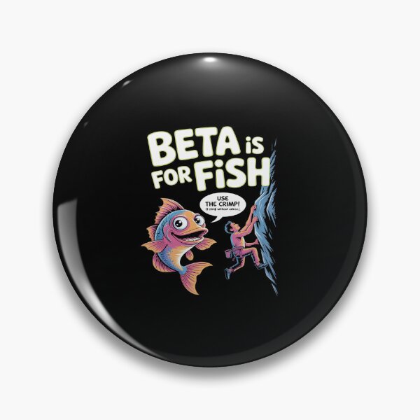 Item preview, Beta Is for Fish Climbing Humor Bubble Letter designed and sold by HORIZBoutique.