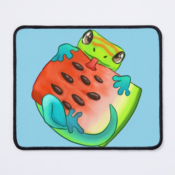 Item preview, Watermelon Day Gecko (Light Blue) designed and sold by DoodleBugPress.