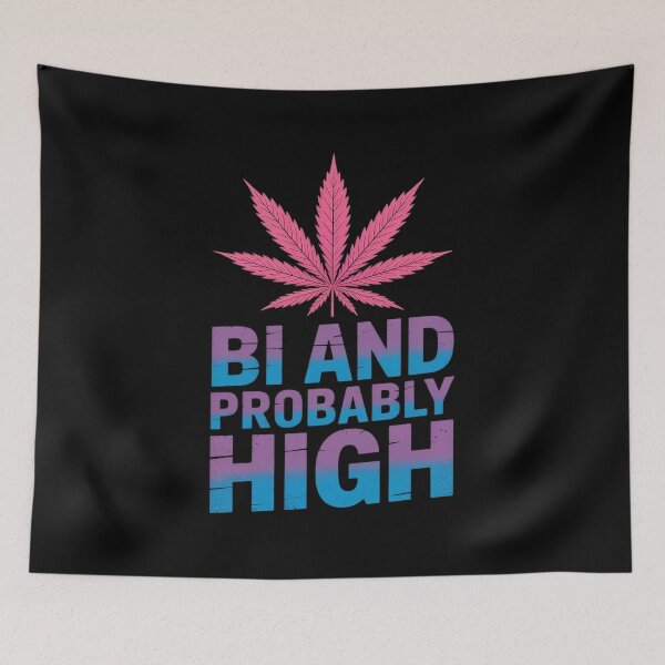 Item preview, Bi And Probably High Bisexual Pride Month LGBT Weed designed and sold by HORIZBoutique.