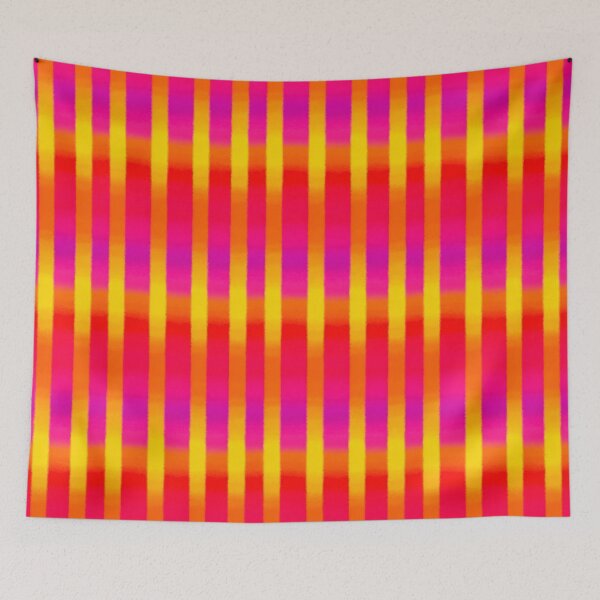 Item preview, Neon Sunset Gradient Stripes Pattern designed and sold by bubblegoth.