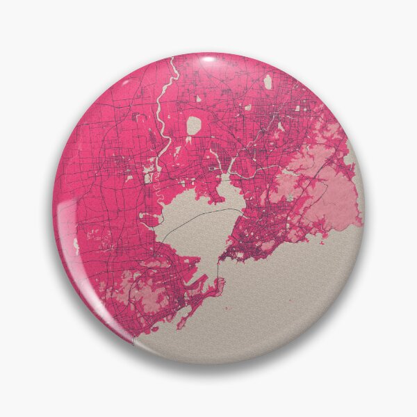 Item preview, Qingdao City Map of Shandong, China - Blossom designed and sold by deMAP.