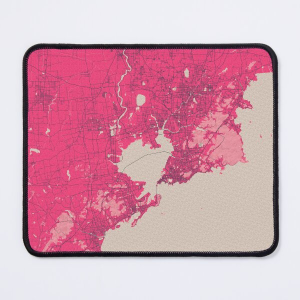 Item preview, Qingdao City Map of Shandong, China - Blossom designed and sold by deMAP.