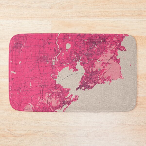 Item preview, Qingdao City Map of Shandong, China - Blossom designed and sold by deMAP.