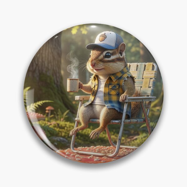 Item preview, Chipmunk Has Coffee Atop an Amanita Mushroom designed and sold by Tridentulus.