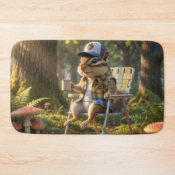 Item preview, Chipmunk Has Coffee Atop an Amanita Mushroom designed and sold by Tridentulus.