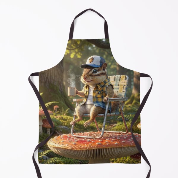 Item preview, Chipmunk Has Coffee Atop an Amanita Mushroom designed and sold by Tridentulus.