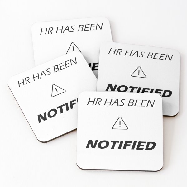 Item preview, HR Has Been Notified | Office Humor Shirt designed and sold by ClockedOut Studio.