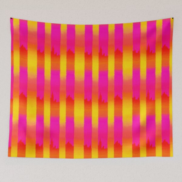 Item preview, Sunrise Heatwave Ombre Vertical Stripes Pattern designed and sold by bubblegoth.