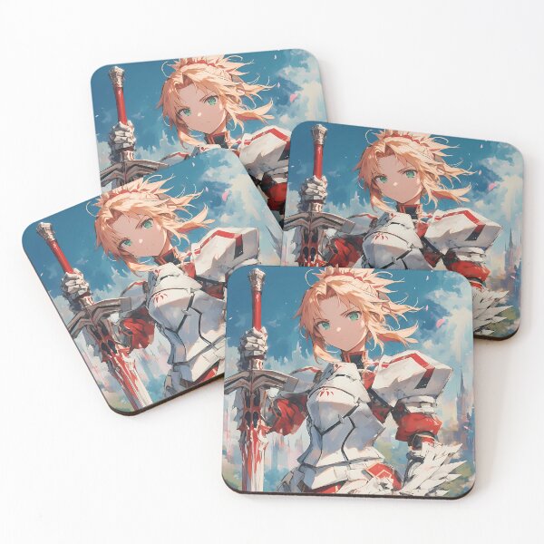 Item preview, Red Saber Mordred Fate Grand Order Anime Warrior designed and sold by thedarvills.