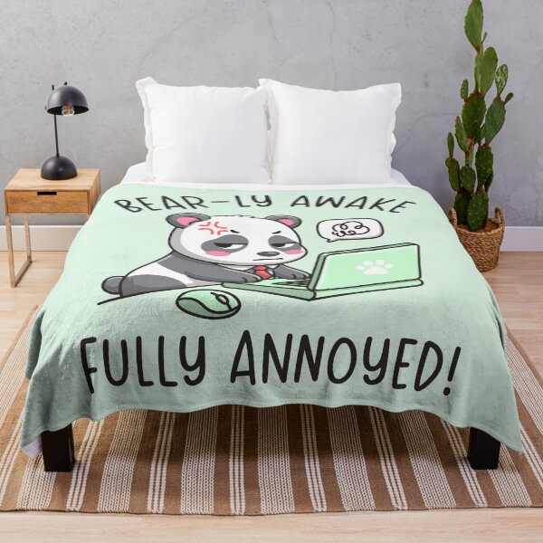 Item preview, Bear-ly Awake Fully Annoyed - Panda Office Humor Design designed and sold by Brogress Project.