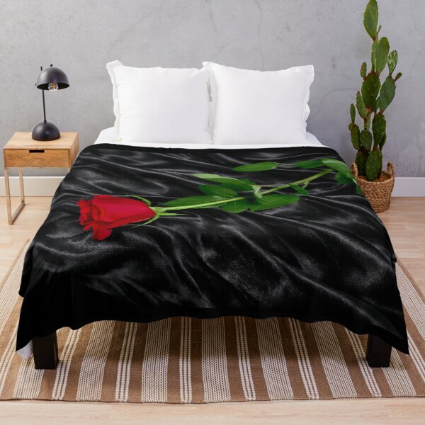 Item preview, Crimson Rose on Black Silk designed and sold by Mouraludia.