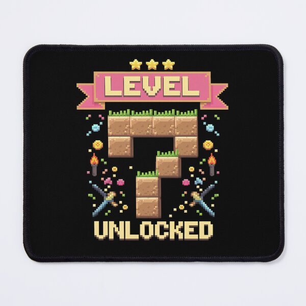 Item preview, Level 7 Unlocked 7th Birthday Gaming Pixel Video Game 2025 designed and sold by joyouartArt.