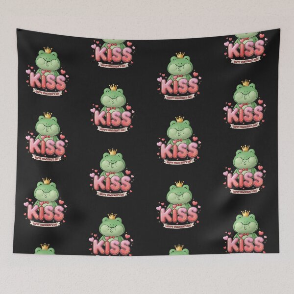 Item preview, "Frog Prince Kiss with Hearts designed and sold by kunsuriyapaisan Paranee.