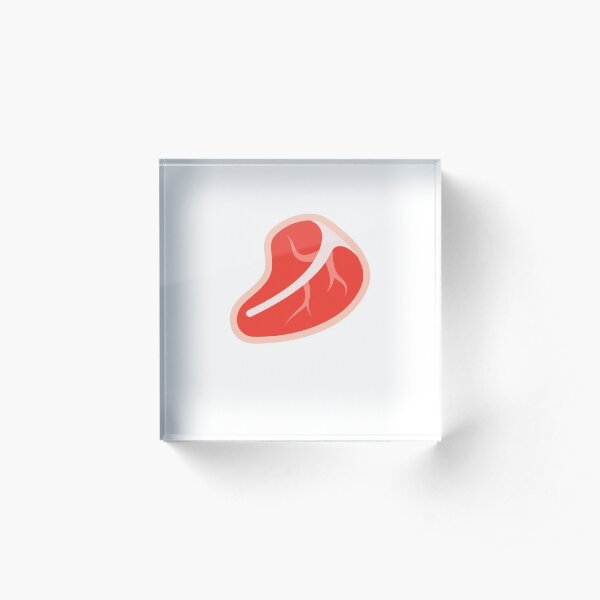 Raw Steak Emoji Acrylic Block