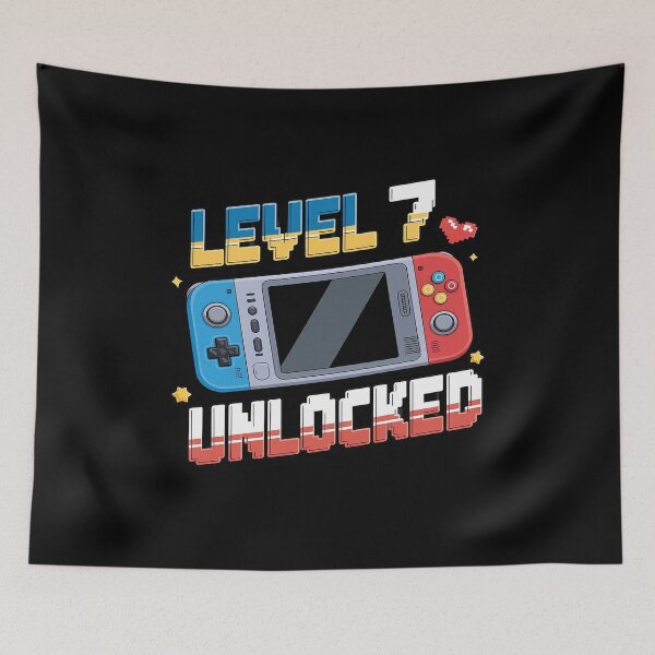 Item preview, Level 7 Unlocked Birthday Boy Video Gamer Level Up Kids Boys  designed and sold by joyouartArt.