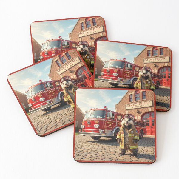 Item preview, Firefighting Badger  designed and sold by Tridentulus.