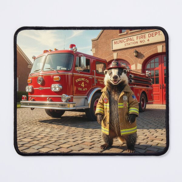 Item preview, Firefighting Badger  designed and sold by Tridentulus.