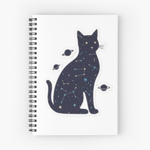 Item preview, ​Galaxy Cat Sticker ​Starry Night Cat Art designed and sold by ZyVoAli.