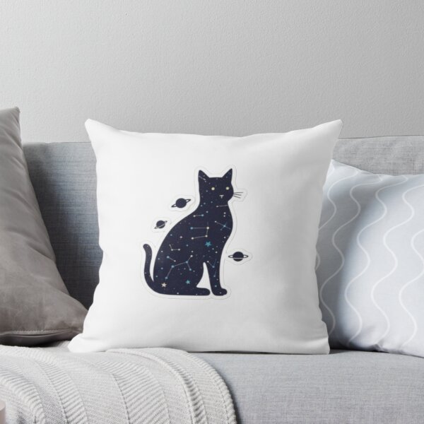 Item preview, ​Galaxy Cat Sticker ​Starry Night Cat Art designed and sold by ZyVoAli.