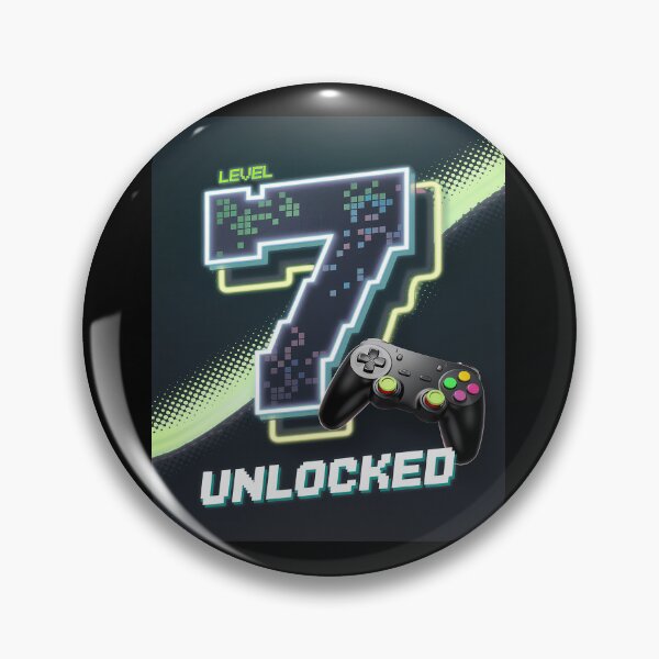 Item preview, Level 7 Unlocked Birthday Kids 7th Video Game Seven Year Old designed and sold by joyouartArt.