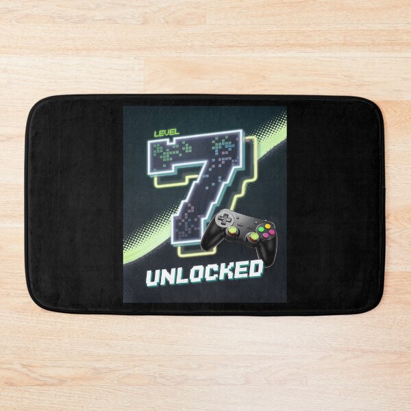 Item preview, Level 7 Unlocked Birthday Kids 7th Video Game Seven Year Old designed and sold by joyouartArt.