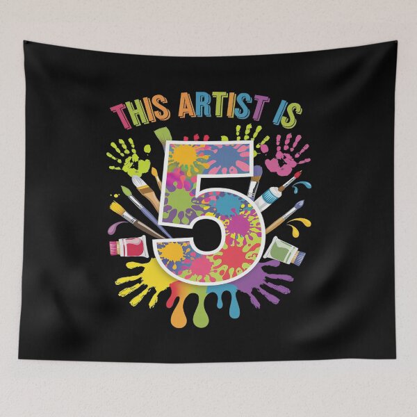 Item preview, This Artist Is 5 Year Old Birthday 5th Painting Art Party  designed and sold by angolinnArt.