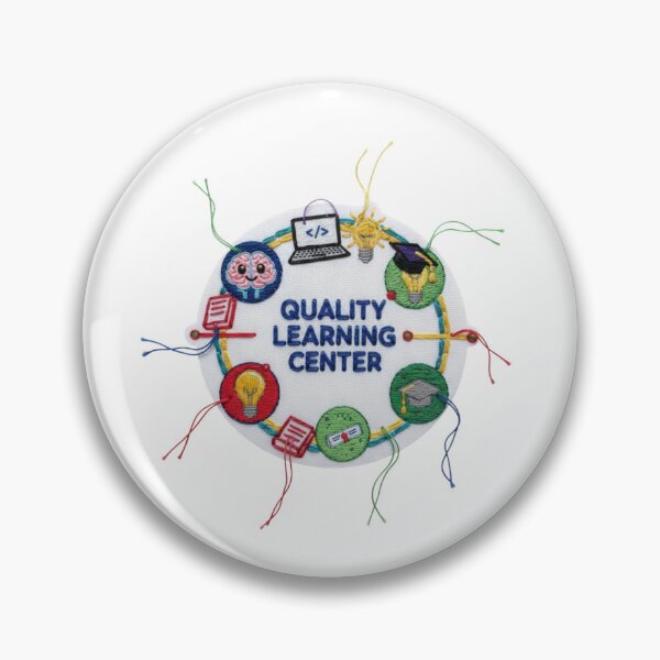 Item preview, Quality Learning Center – Hand-Embroidered Education Badge | Creative Learning, Coding & Knowledge Logo designed and sold by Gurjeetpixelart.
