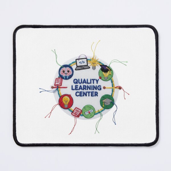 Item preview, Quality Learning Center – Hand-Embroidered Education Badge | Creative Learning, Coding & Knowledge Logo designed and sold by Gurjeetpixelart.