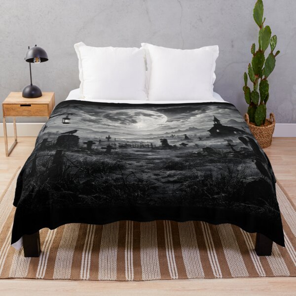 Item preview, Moonlit Graveyard Gothic Landscape designed and sold by Mouraludia.
