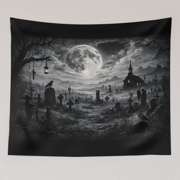 Item preview, Moonlit Graveyard Gothic Landscape designed and sold by Mouraludia.
