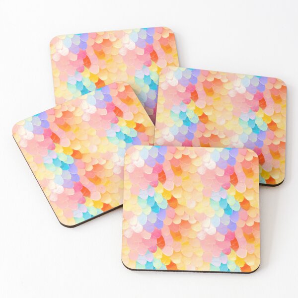 Item preview, Rainbow Pastel Mermaid Scales Pattern designed and sold by bubblegoth.