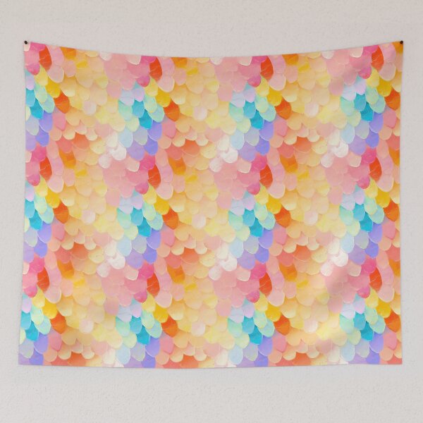 Item preview, Rainbow Pastel Mermaid Scales Pattern designed and sold by bubblegoth.