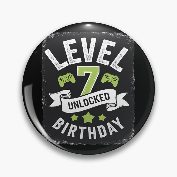 Item preview, Level 7 Unlocked 7th Birthday Party Gamer  designed and sold by joyouartArt.