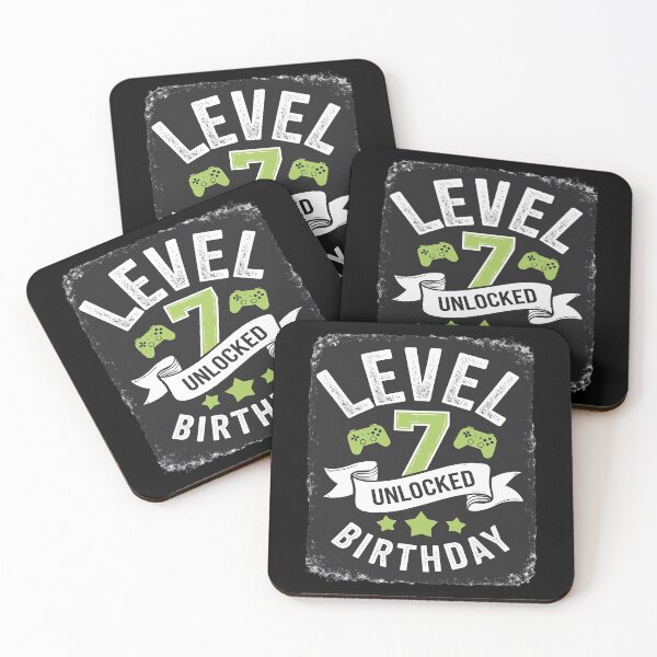Item preview, Level 7 Unlocked 7th Birthday Party Gamer  designed and sold by joyouartArt.