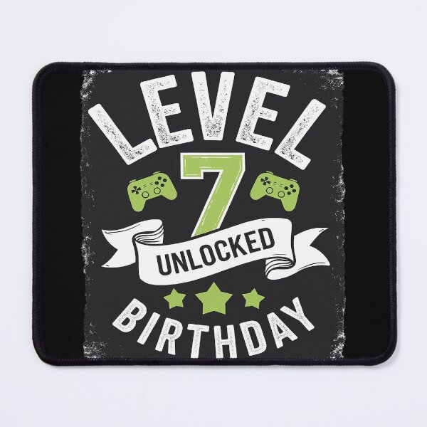 Item preview, Level 7 Unlocked 7th Birthday Party Gamer designed and sold by joyouartArt.