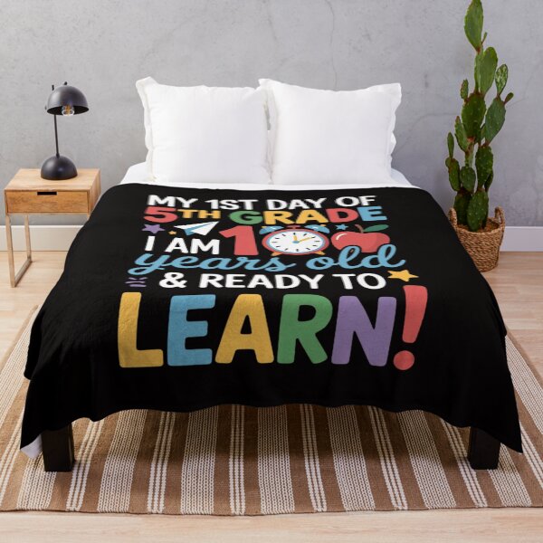 Item preview, My 1st Day Of 5th Grade I Am 10 Years Old & Ready To Learn designed and sold by HesterFoley.