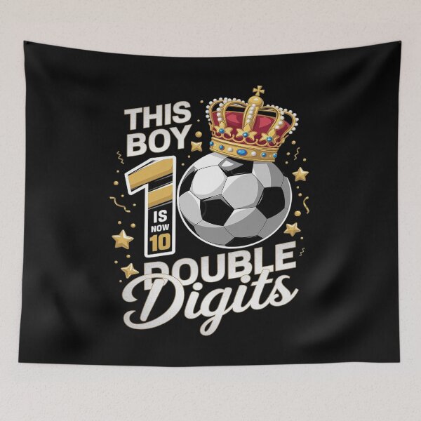 Item preview, This Boy Now 10 Double Digits Soccer 10 Years Old Birthday  designed and sold by angolinnArt.