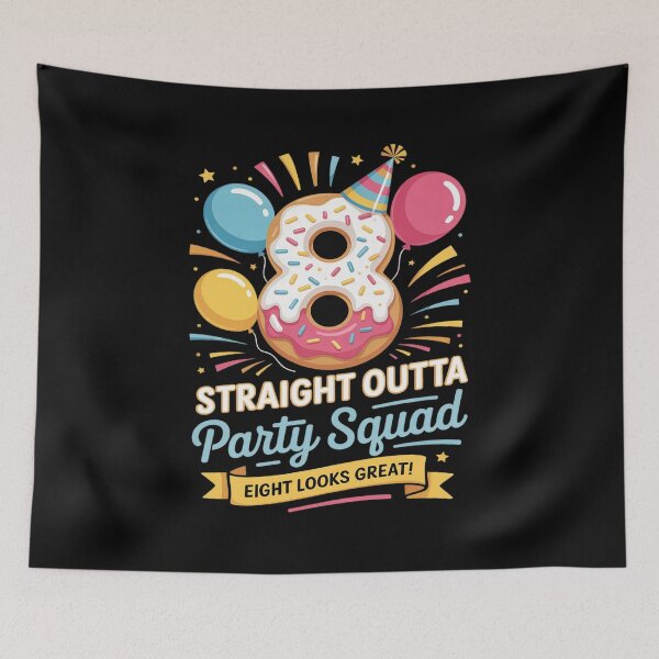 Item preview, Birthday Team For Age Eight In Bold Group designed and sold by FluoroWave.
