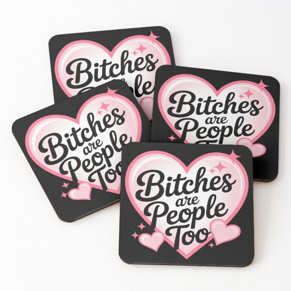 Item preview, Bitches Are People Too Cute Pink Heart designed and sold by FluoroWave.