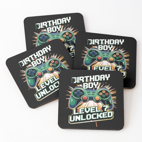 Item preview, Level 7 Unlocked Video Game 7th Birthday Gamer  Boys  designed and sold by joyouartArt.