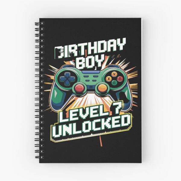 Item preview, Level 7 Unlocked Video Game 7th Birthday Gamer  Boys  designed and sold by joyouartArt.