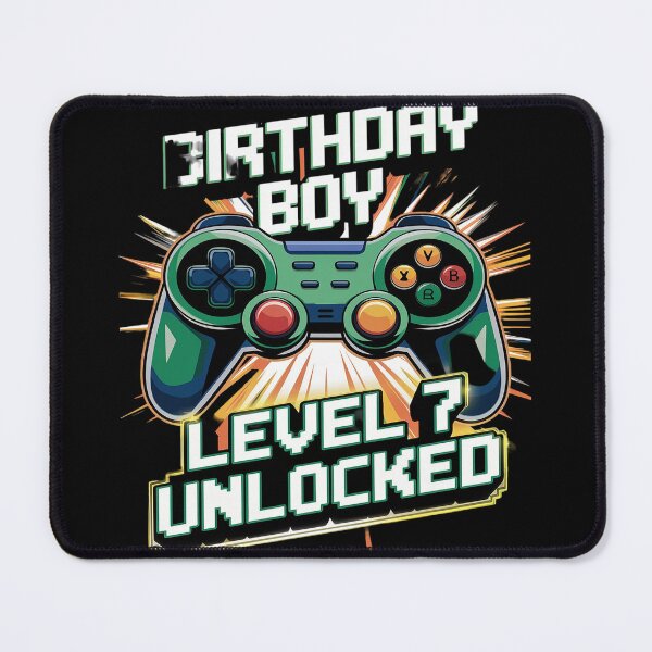 Item preview, Level 7 Unlocked Video Game 7th Birthday Gamer  Boys  designed and sold by joyouartArt.