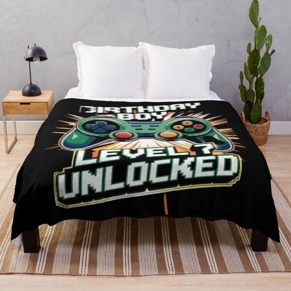 Item preview, Level 7 Unlocked Video Game 7th Birthday Gamer Boys designed and sold by joyouartArt.