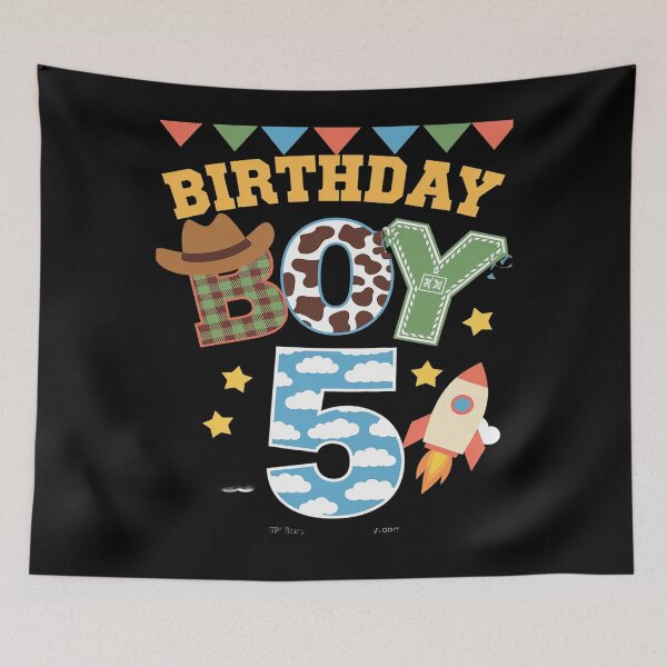 Item preview, Western Family Birthday Boy 5 Cowboy 5th Birthday  designed and sold by angolinnArt.