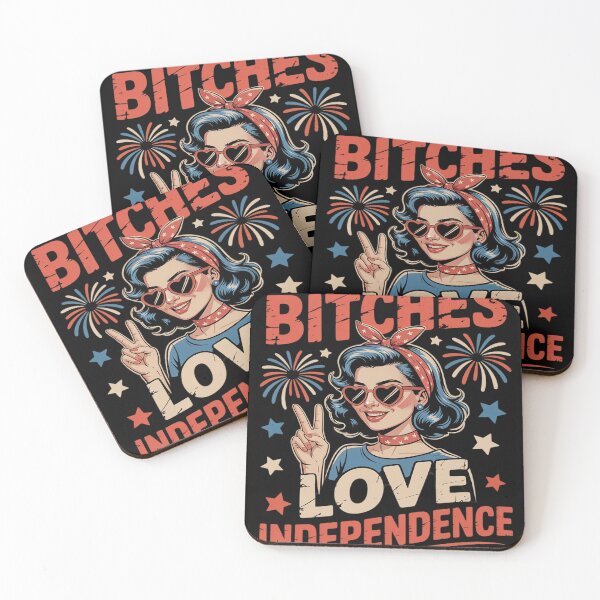 Item preview, Bitches Love Independence Funny 4th Of July designed and sold by FluoroWave.
